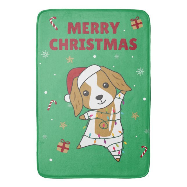 Cocker Spaniel Christmas Dog Winter Animals Dogs B Bath Mat (Front Vertical)