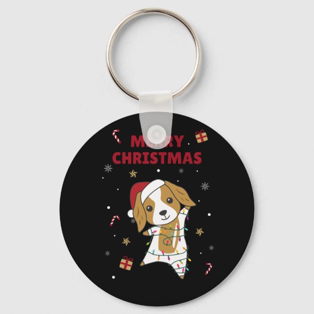 Cocker Spaniel Christmas Dog Winter Animals Dogs Key Ring (Front)