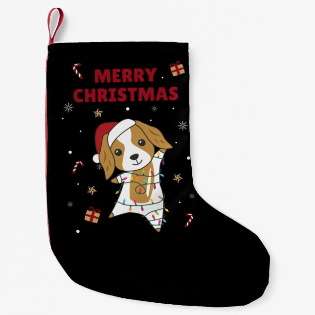 Cocker Spaniel Christmas Dog Winter Animals Dogs S Small Christmas Stocking (Front)