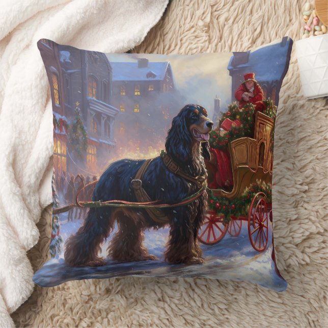 Cocker Spaniel Christmas Festive Season Cushion (Blanket)