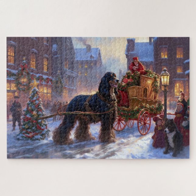 Cocker Spaniel Christmas Festive Season Jigsaw Puzzle (Horizontal)