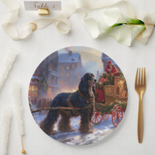Cocker Spaniel Christmas Festive Season Paper Plate