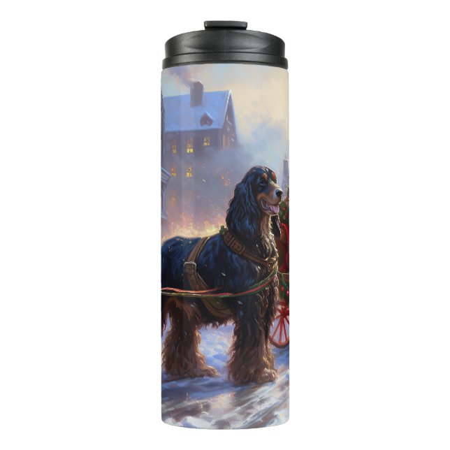 Cocker Spaniel Christmas Festive Season Thermal Tumbler (Front)