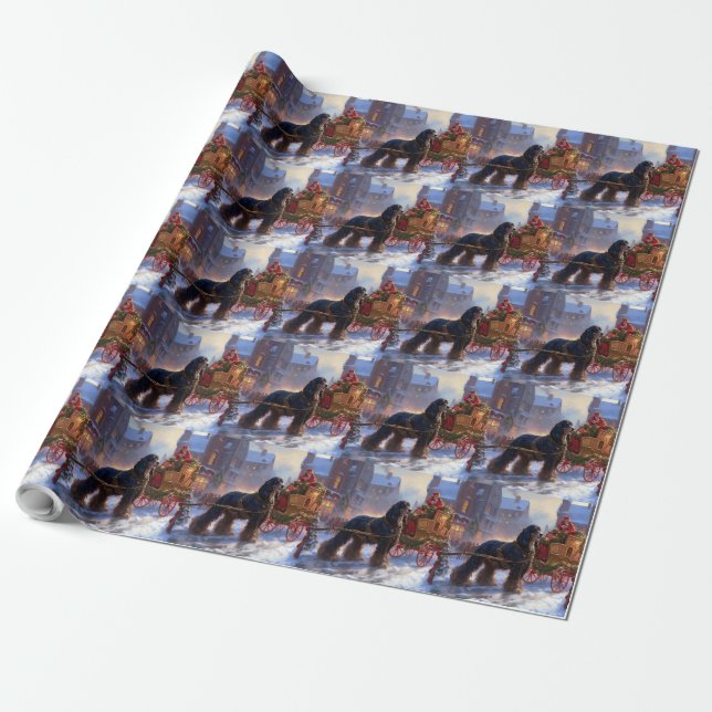 Cocker Spaniel Christmas Festive Season Wrapping Paper (Unrolled)
