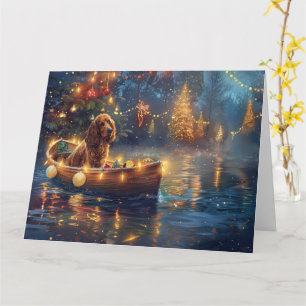 Cocker Spaniel Christmas Festive Voyage Card