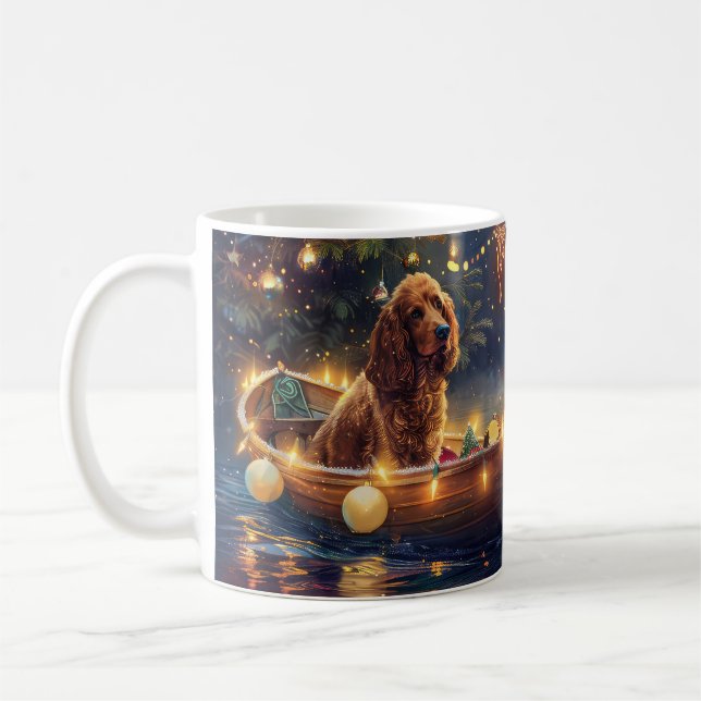 Cocker Spaniel Christmas Festive Voyage Coffee Mug (Left)