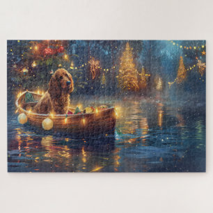 Cocker Spaniel Christmas Festive Voyage Jigsaw Puzzle