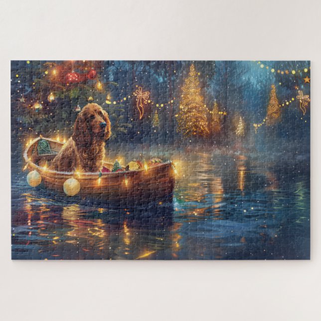 Cocker Spaniel Christmas Festive Voyage Jigsaw Puzzle (Horizontal)