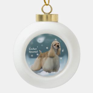 Cocker Spaniel Christmas Gifts Ceramic Ball Christmas Ornament