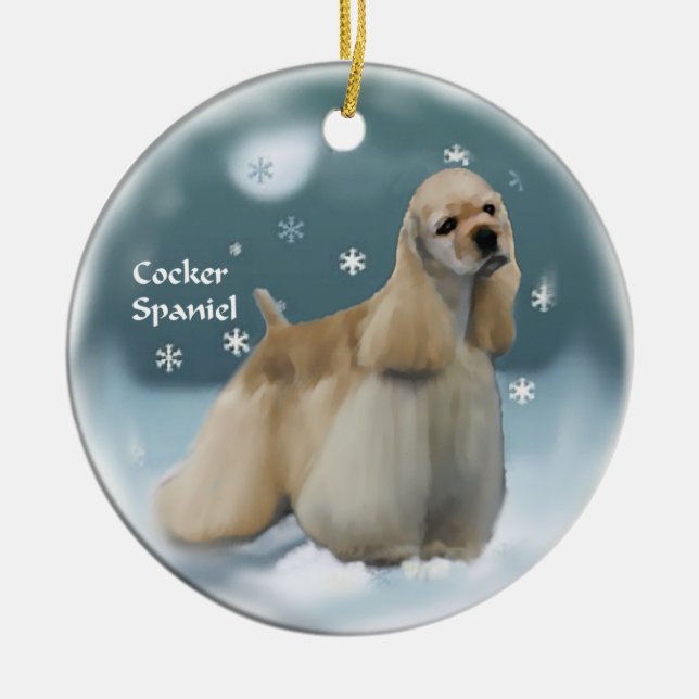 Cocker Spaniel Christmas Gifts Ornament (Front)