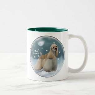 Cocker Spaniel Christmas Gifts Two-Tone Coffee Mug