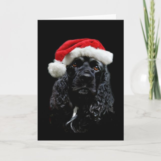 Cocker Spaniel Christmas Holiday Card (Front)