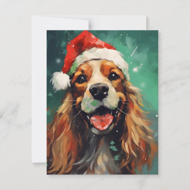 Cocker Spaniel Christmas Holiday Card (Front)