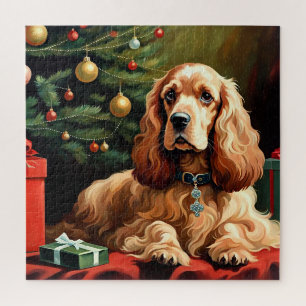 Cocker Spaniel Christmas Jigsaw Puzzle