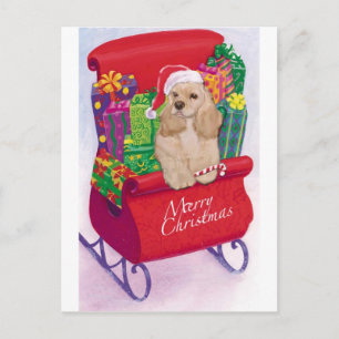 Cocker Spaniel Christmas Postcard