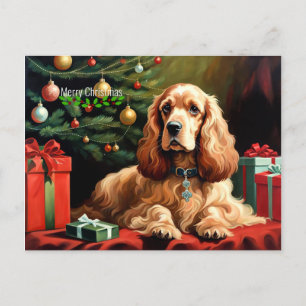 Cocker Spaniel Christmas Postcard
