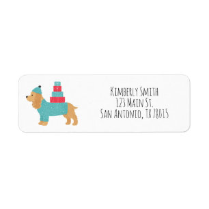 Cocker Spaniel Christmas Return Address Label