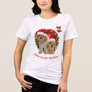 Cocker spaniel Christmas Tri-Blend Shirt