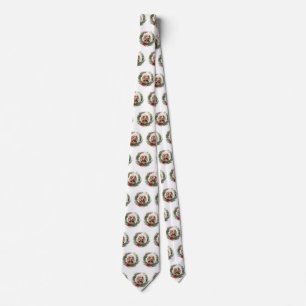 Cocker Spaniel Christmas Wreath Festive Pup Tie