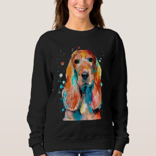 Cocker Spaniel Cockerspaniel Watercolor Graphic De Sweatshirt