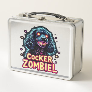 Cocker Spaniel Cockie Zombie Dog Halloween Essenti Metal Lunch Box