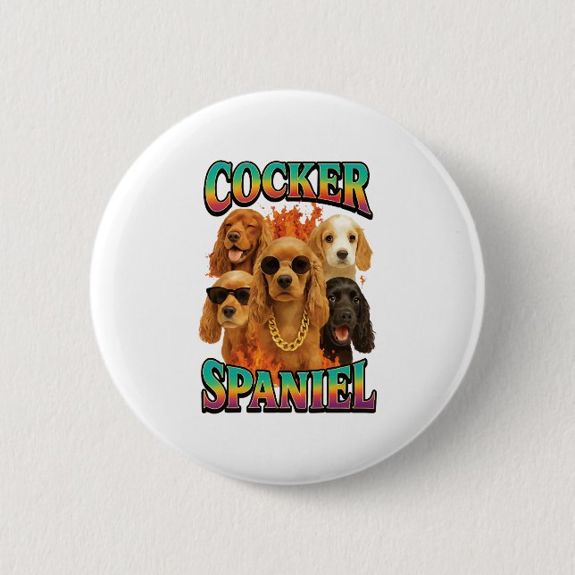 Cocker Spaniel Copy 6 Cm Round Badge (Front)