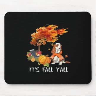Cocker Spaniel Costume Autumn It’s Fall Y’all Mouse Pad