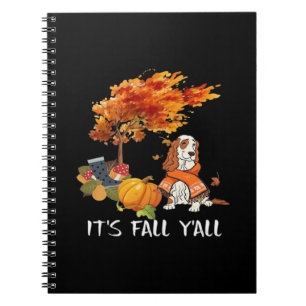 Cocker Spaniel Costume Autumn It’s Fall Y’all Notebook