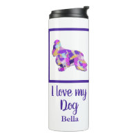 Cocker Spaniel Cute Dog Silhouette PurplePY&B