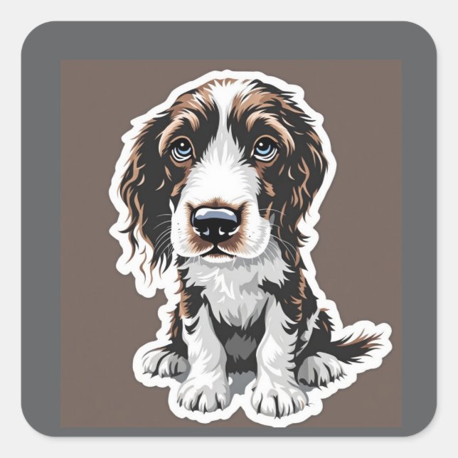 Cocker Spaniel Cutie Square Sticker (Front)