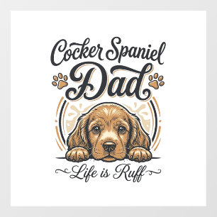 Cocker Spaniel Dad Life Is Ruff Vintage Dog Shirt_