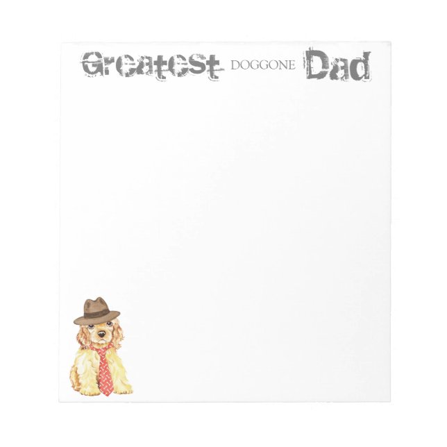 Cocker Spaniel Dad Notepad (Front)