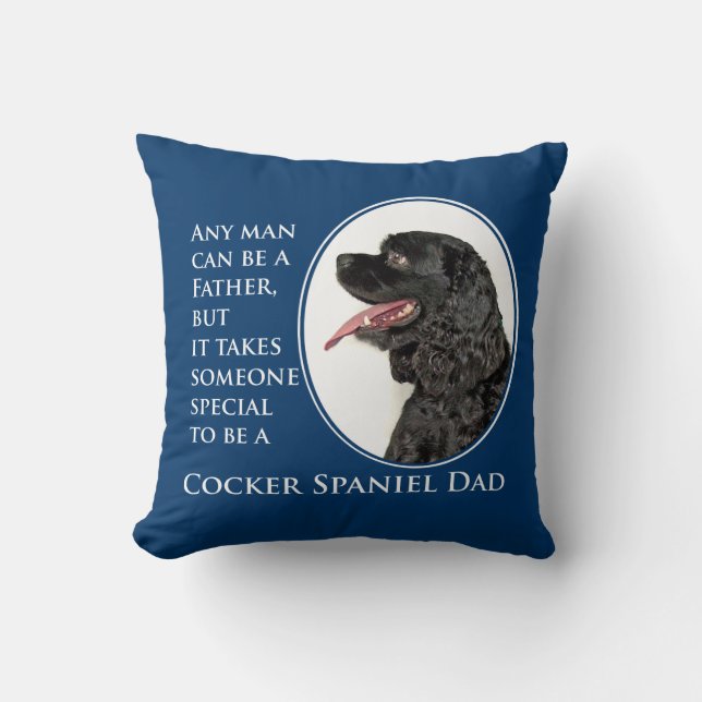 Cocker Spaniel Dad Pillow (Front)