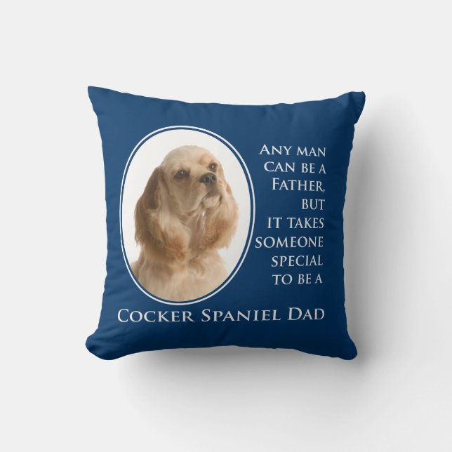 Cocker Spaniel Dad Pillow (Front)