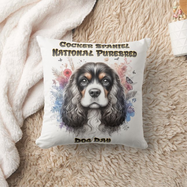 Cocker Spaniel Day Celebration Cushion (Blanket)