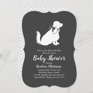 Cocker Spaniel Dog Baby Shower Gender Neutral Invitation
