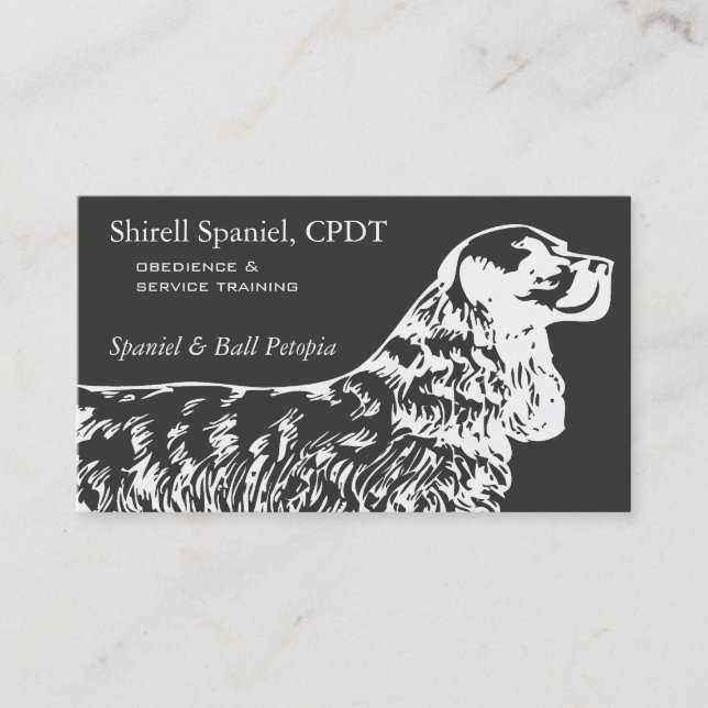 Cocker Spaniel Dog Business Card (Front)