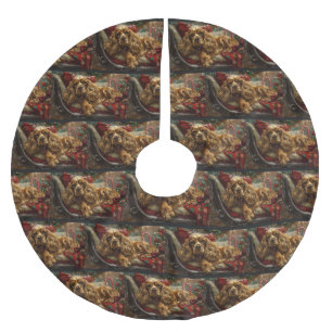 Cocker Spaniel Dog Christmas Festive Brushed Polyester Tree Skirt