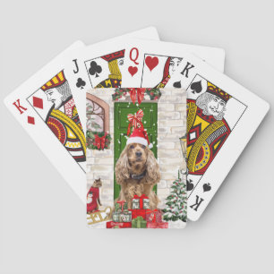 Cocker Spaniel Dog Christmas  Playing Cards