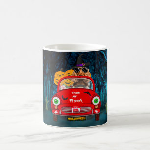 Cocker Spaniel Dog Driving Car Scary Halloween  Coffee Mug