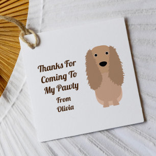 Cocker Spaniel Dog Gift Tags, Puppy Kids Party Favour Tags