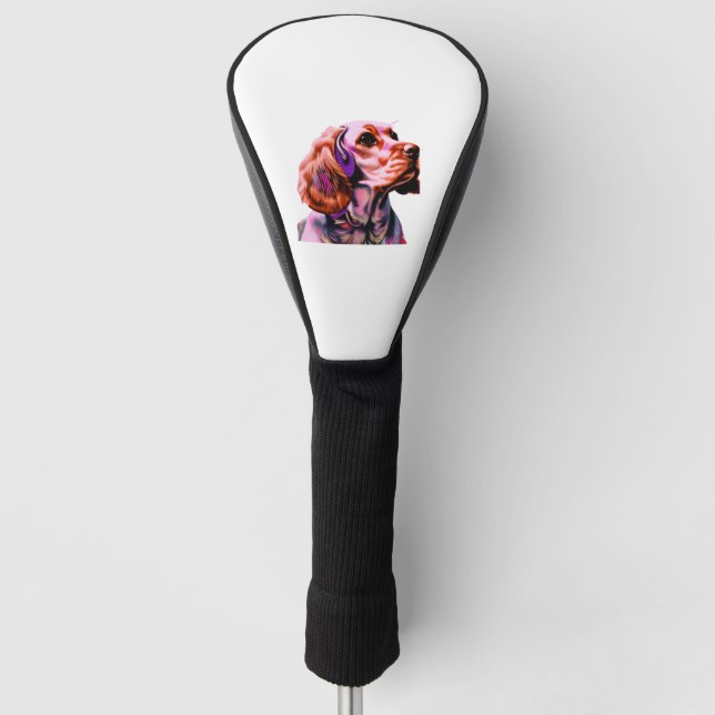 Cocker Spaniel Dog  Golf Head Cover (Front)