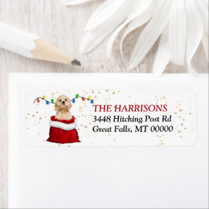 Cocker Spaniel Dog in Gift Bag Return Address Return Address Label