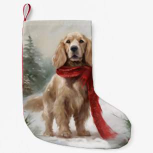 Cocker Spaniel Dog in Snow Christmas Small Christmas Stocking