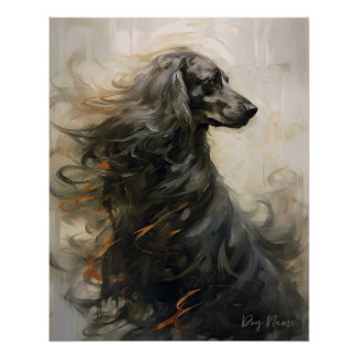 Cocker Spaniel Dog in the wind 002 - Yacobsen Dero Poster
