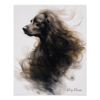 Cocker Spaniel Dog in the wind 003 - Yacobsen Dero Poster