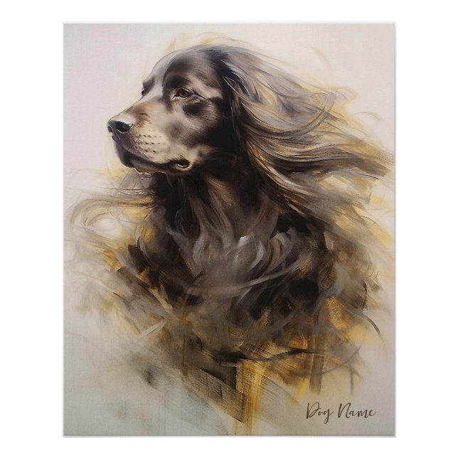 Cocker Spaniel Dog in the wind 005 - Yacobsen Dero Poster (Front)