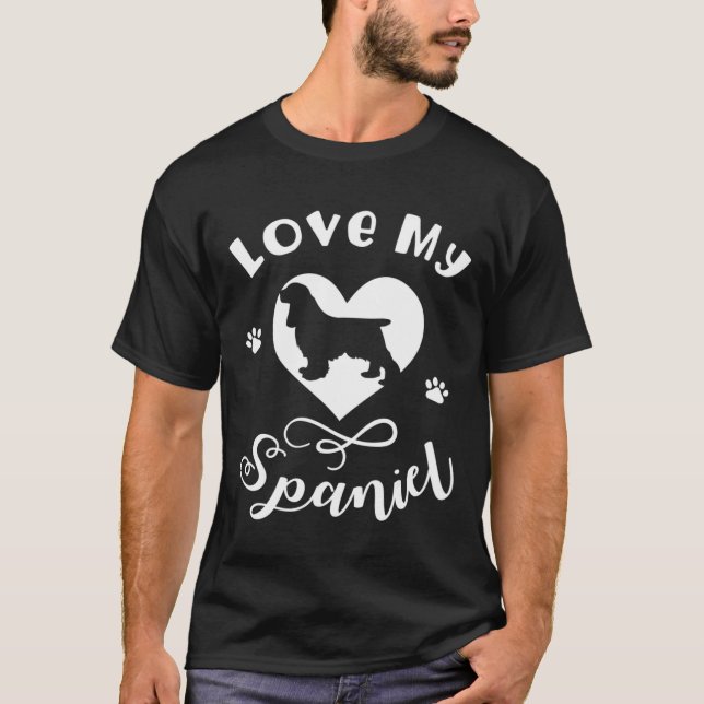 Cocker Spaniel Dog - Love My Spaniel T-Shirt (Front)