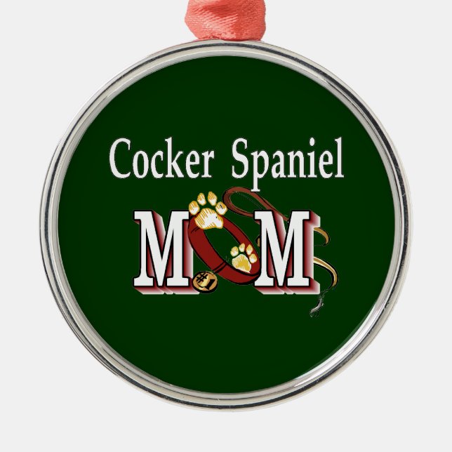 Cocker Spaniel Dog Mum Metal Ornament (Front)