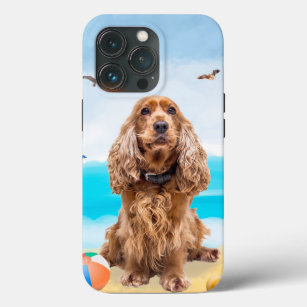 Cocker Spaniel Dog on Beach iPhone 13 Pro Case